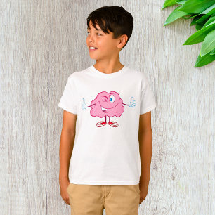 Camiseta Engraçado Cartoon Cérebro Vencendo Tumbos