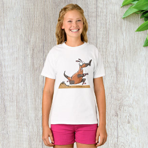 Camiseta Engraçado Cartoon De Ateador Quirky Running Animal