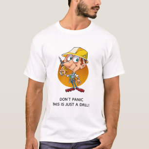 Camiseta Engraçado Cartoon De Trabalhador De Construção Ape