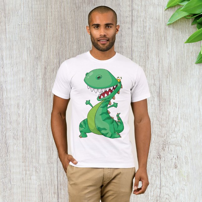 Camiseta Engraçado Cartoon Dinossaur Roaring T-Rex (Criador carregado)