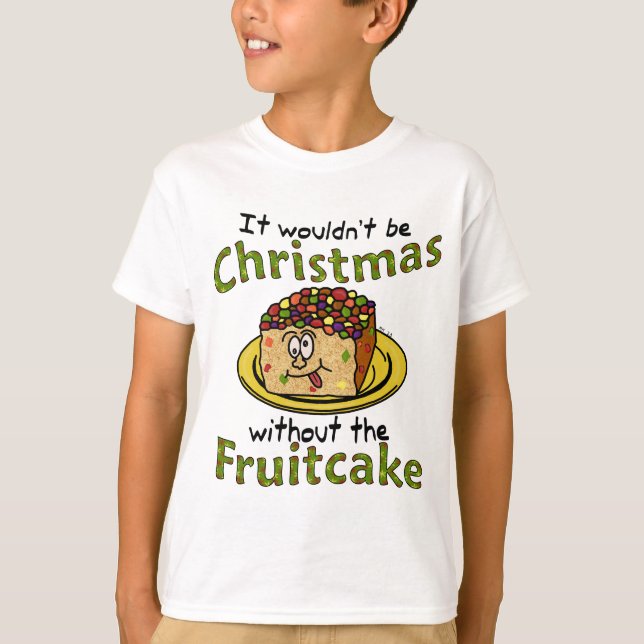 Camiseta Engraçado Cartoon Fruitcake (Frente)