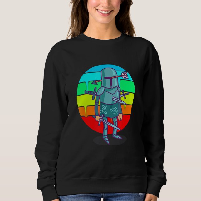 Camiseta Engraçado Cartoon Knight (Frente)