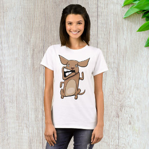 Camiseta Engraçado Cartoon Louco Cachorro Hilarious Cute Pe