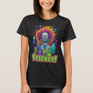 Camiseta Engraçado Cartoon Mad Scientist Retro Vintage Scie