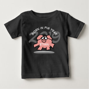Camiseta Engraçado Cartoon Rosa Pig 2019 - Tee Bebê Perso