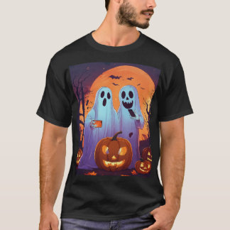 Camiseta Engraçado casal de fantasma tirando uma selfie