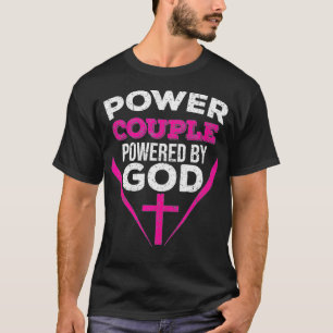 Camiseta Engraçado Casal de poder, Deus Legal Cou