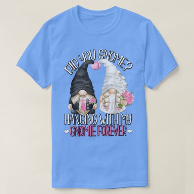 Camiseta Engraçado Casamento Noivo Gnomo Pun Com M (Frente do Design)