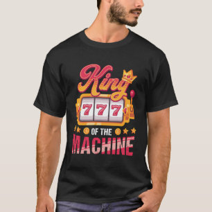 Camiseta Engraçado Casino Joga Rei Da Playe Do Pão Da Máqui