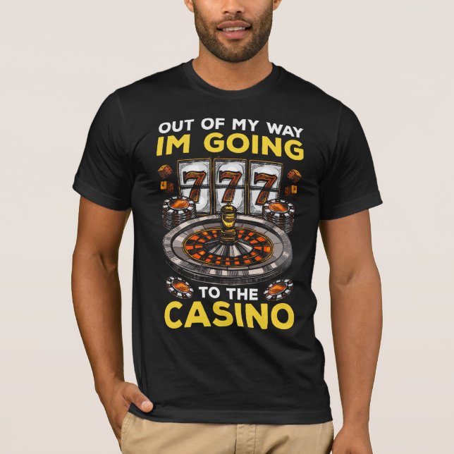 Camiseta Engraçado Casino Jogando Humor Slot Machine Ventil (Frente)