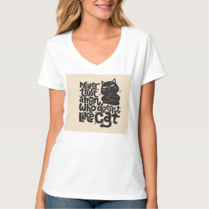 Camiseta Engraçado Cat Lover Cote Design