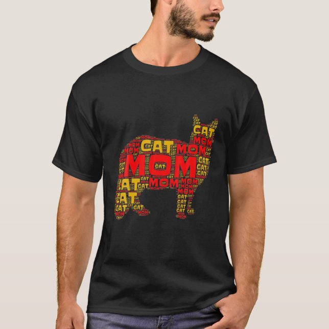 Camiseta Engraçado Cat Mãe Dia de as mães (Frente)