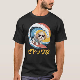 Camiseta Engraçado Cavachon Japonês Onda Canagawa