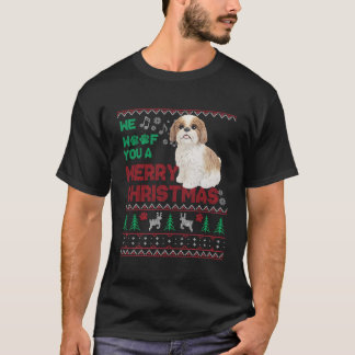 Camiseta Engraçado Cavachon Lover Ugly Christmas Dog Lover