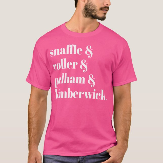 Camiseta Engraçado Cavalo Jargon Bits Equestrians (Frente)