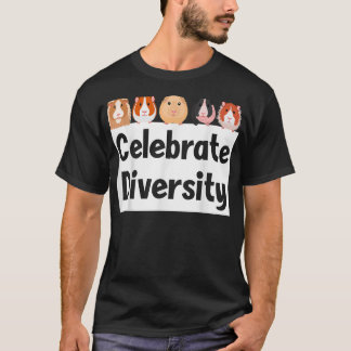 Camiseta Engraçado Celebra Diversidade Cute Guiné Proprietá