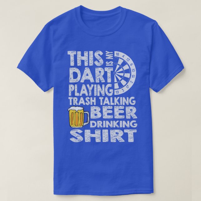 Camiseta Engraçado, cerveja dizendo dardos, motif dart play (Frente do Design)
