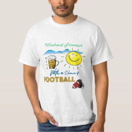 Camiseta ENGRAÇADO! Cerveja e futebol - Previsão de final d