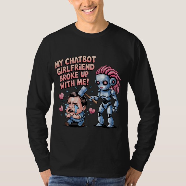 Camiseta Engraçado Chatbot Companion Ai Memes Namorado (Frente)