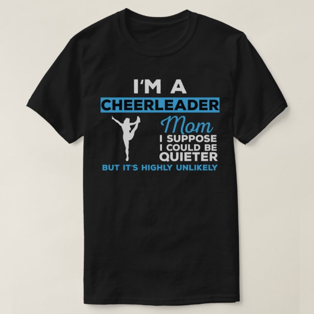 Camiseta Engraçado Cheerleader Engraçado Mãe Presente (Frente do Design)