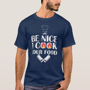Camiseta Engraçado Chef Art Para Homens Mulheres Restaurant