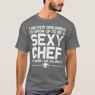 Camiseta Engraçado Chef Design Men Mulheres Cozinhar Sexy N