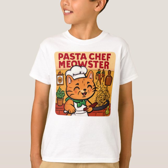 Camiseta Engraçado Chef Italiano Cozinhar (Frente)