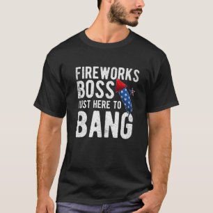 Camiseta Engraçado Chefe do Fogos de Artifício do 4 de julh