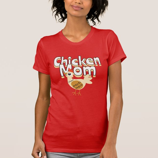 Camiseta Engraçado Chicken Mãe (Frente)
