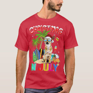 Camiseta Engraçado Chihuahua no Natal dos óculos escuros