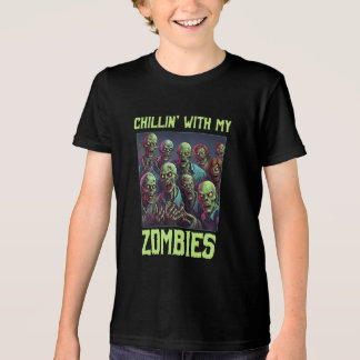 Camiseta Engraçado Chillin Com Meus Zombies