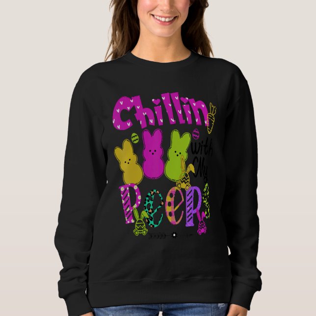 Camiseta Engraçado Chillin Com Minha Páscoa De Professores  (Frente)