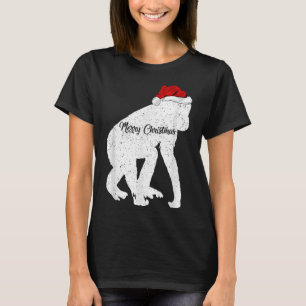 Camiseta Engraçado Chimpanzee Amante de os animais Santa Ha