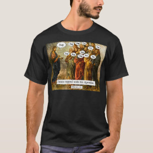 Camiseta Engraçado Christian Jesus Apostles Meme