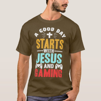 Camiseta Engraçado Christian Jesus Jogo Presente para Crist