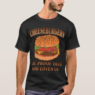 Camiseta Engraçado CHURRASCO Cheeseburger Lover Sayi Comid