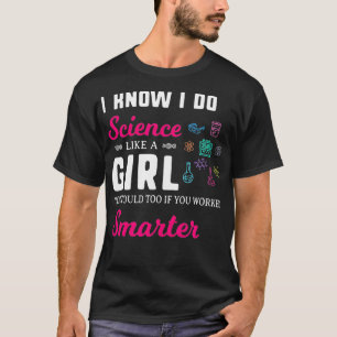 Camiseta Engraçado Cientista Sarcástico Eu Faço Ciência Com