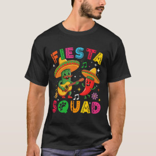 Camiseta Engraçado Cinco De Mayo Fiesta Squad Correspondênc