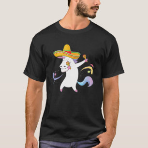 Camiseta Engraçado Cinco De Mayo Unicorn Cute Costume Mexic