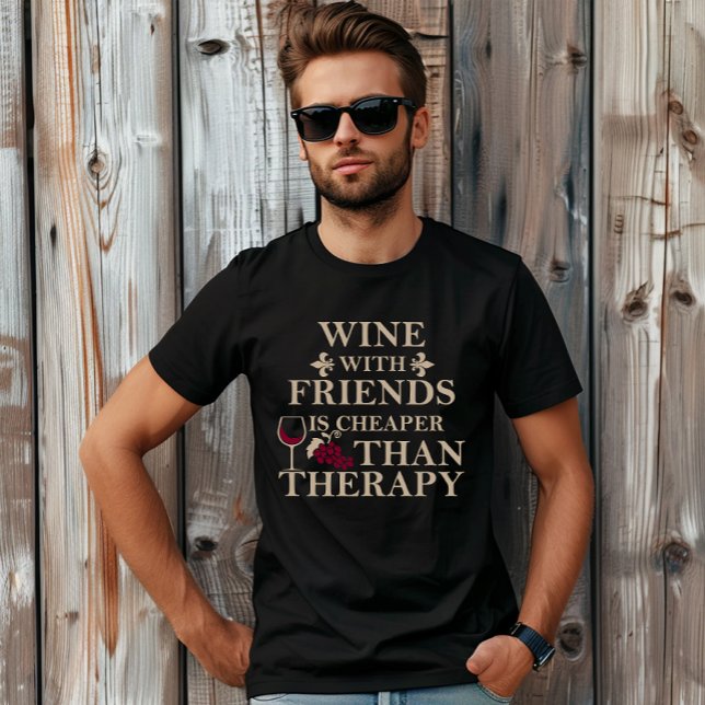 Camiseta Engraçado cita o famoso slogan do bebedor do vinho (Criador carregado)