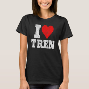 Camiseta Engraçado, citação, adoro Design de Tren, corpo Le
