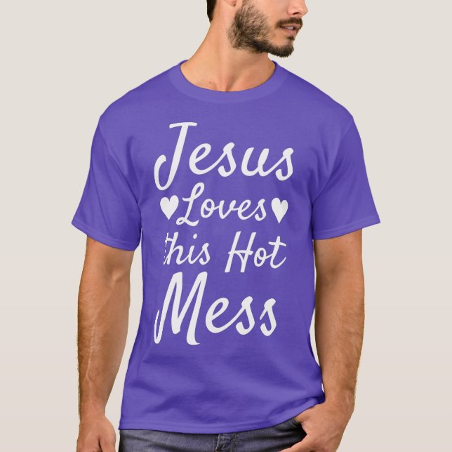 Camiseta Engraçado citação cristã para Mães que Jesus ama i (Frente)