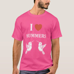 Camiseta Engraçado, citação de Hummingbird, adoro humorista