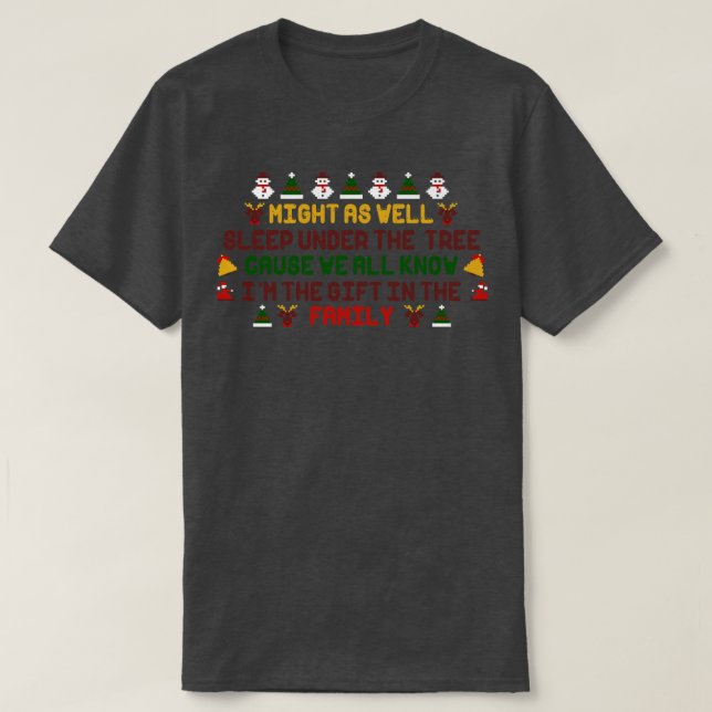 Camiseta Engraçado Citação de Natal (Frente do Design)