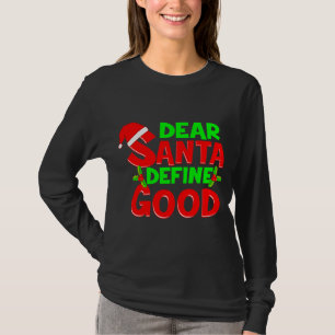 Camiseta Engraçado Citação de Natal Caros Papais noeis Defi