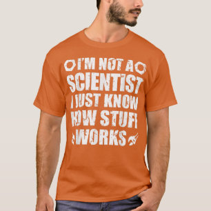 Camiseta Engraçado Citação do Geek de Ciência, não sou Cien
