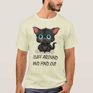 Camiseta Engraçado Citação E Descubra Gato Bonito