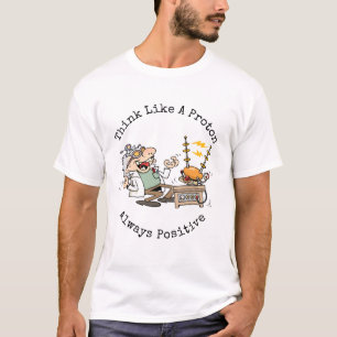 Camiseta Engraçado Citação Pensa Como Um Cartoon De Prot
