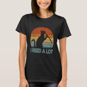 Camiseta Engraçado Clarinet Cat. Eu Li Muito Músico Retro V