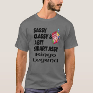 Camiseta Engraçado Clássico Sassy E Um Pouco De Legenda Bin